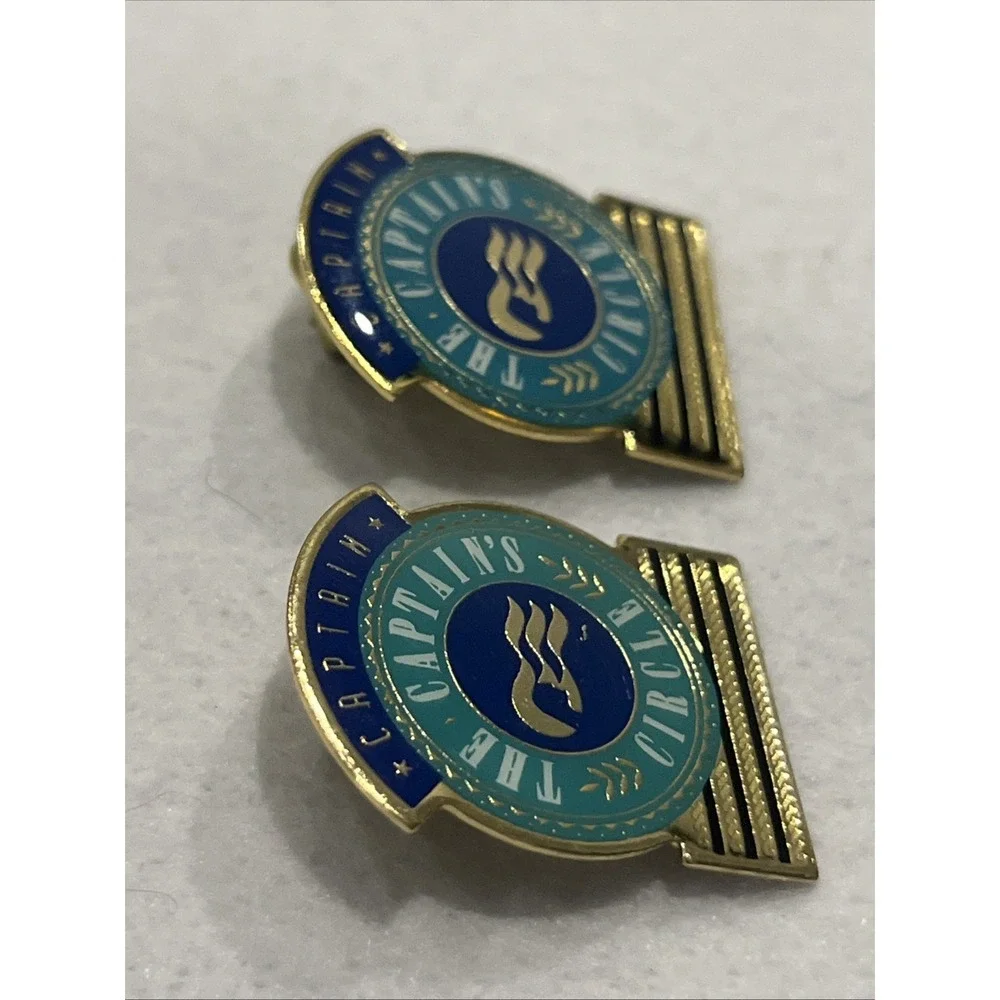 Set Of 2 Captain Pin The Captains Circle Pin Navy Princess Cruises